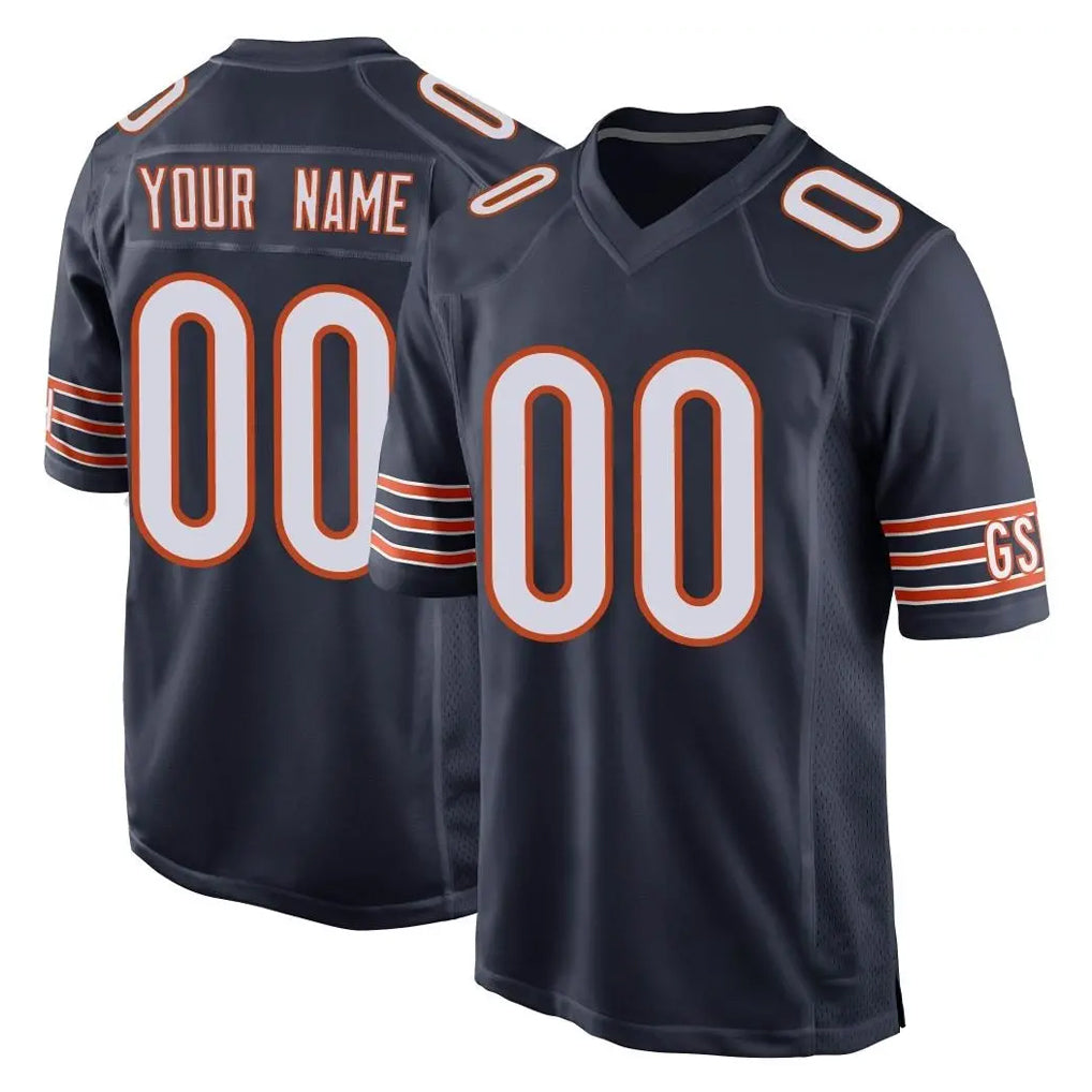 Fenge Custom C.Bears Navy Home Game Any Name & Numbers Stitched Jerseys
