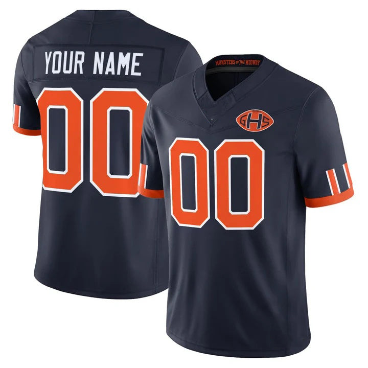 Fenge Custom C.Bears Navy Rivalries Jersey - All Stitched