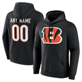 Fenge Custom C.Bengals Black Big & Tall Team Authentic Custom Hoodie Stitched Jerseys
