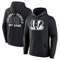 Fenge Custom C.Bengals Black Personalized Name & Number Pullover Hoodie Stitched Jerseys