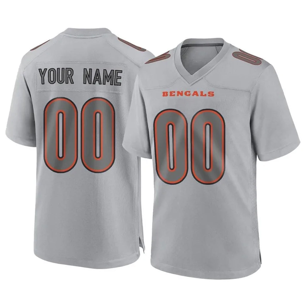 Fenge Custom C.Bengals Gray Atmosphere Fashion Game Any Name & Numbers Stitched Jerseys