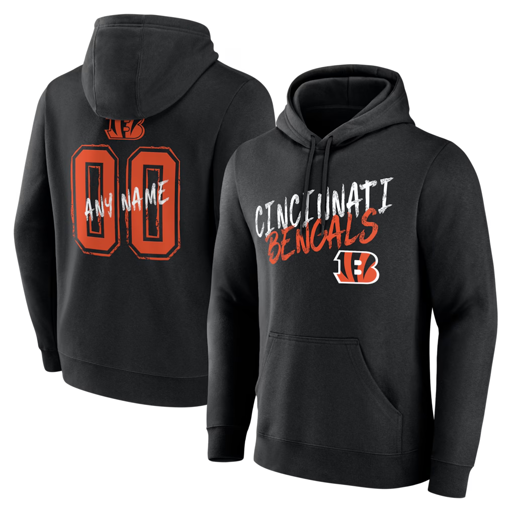 Fenge Custom C.Bengals Gray Big & Tall Team Authentic Custom Hoodie Stitched Jerseys