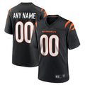 Fenge Custom C.Bengals Home Replica Game Football Jerseys - Black - Custom