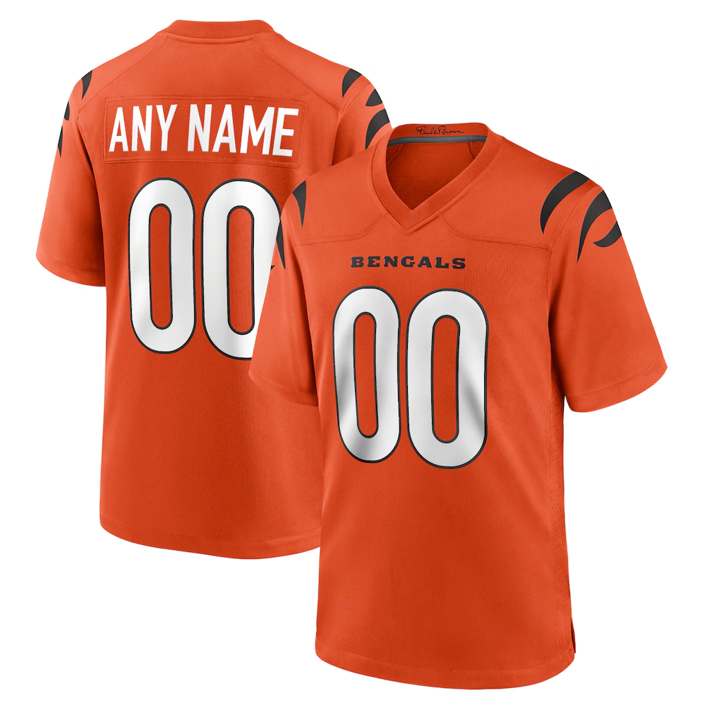 Fenge Custom C.Bengals Orange Alternate Game Stitched Jerseys