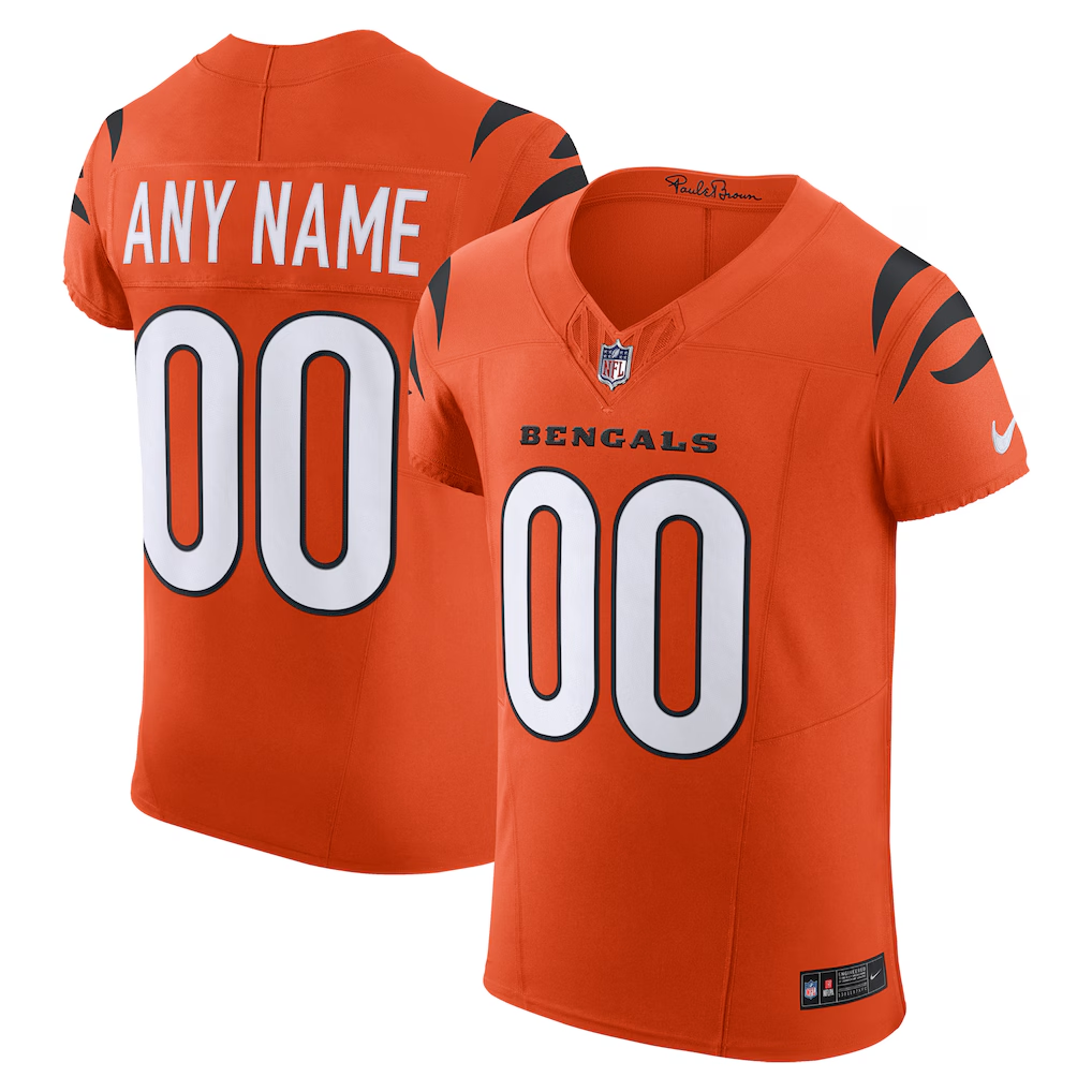 Fenge Custom C.Bengals Orange Alternate Vapor F.U.S.E. Elite Stitched Jerseys