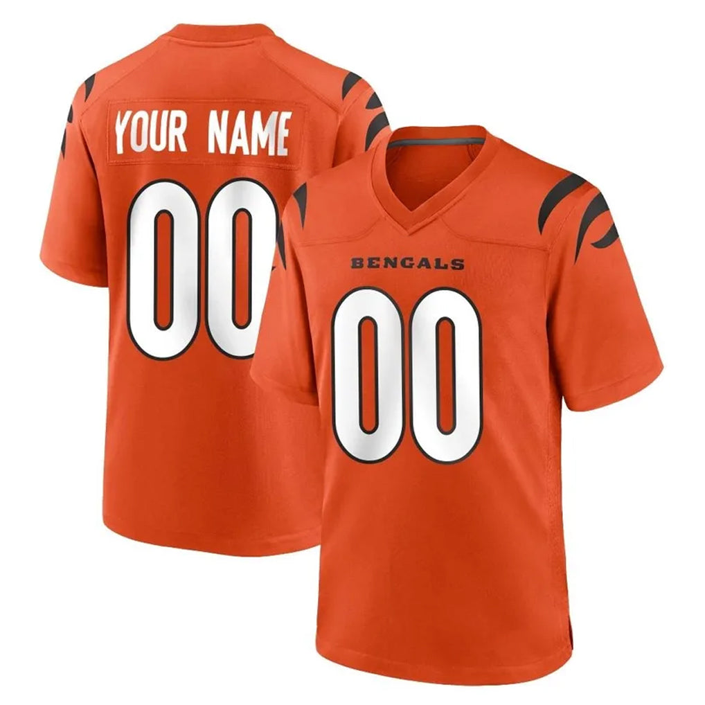 Fenge Custom C.Bengals Orange Home Game Any Name & Numbers Stitched Jerseys