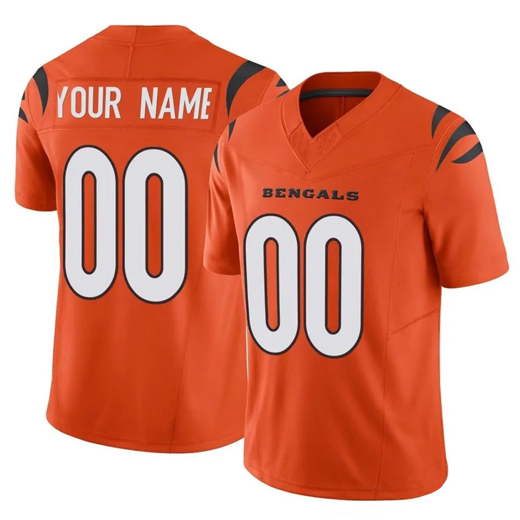 Fenge Custom C.Bengals Orange Vapor F.U.S.E. Limited Home Game Any Name & Numbers Stitched Jerseys
