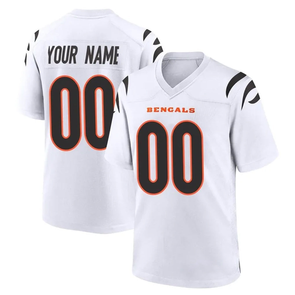 Fenge Custom C.Bengals White Home Game Any Name & Numbers Stitched Jerseys
