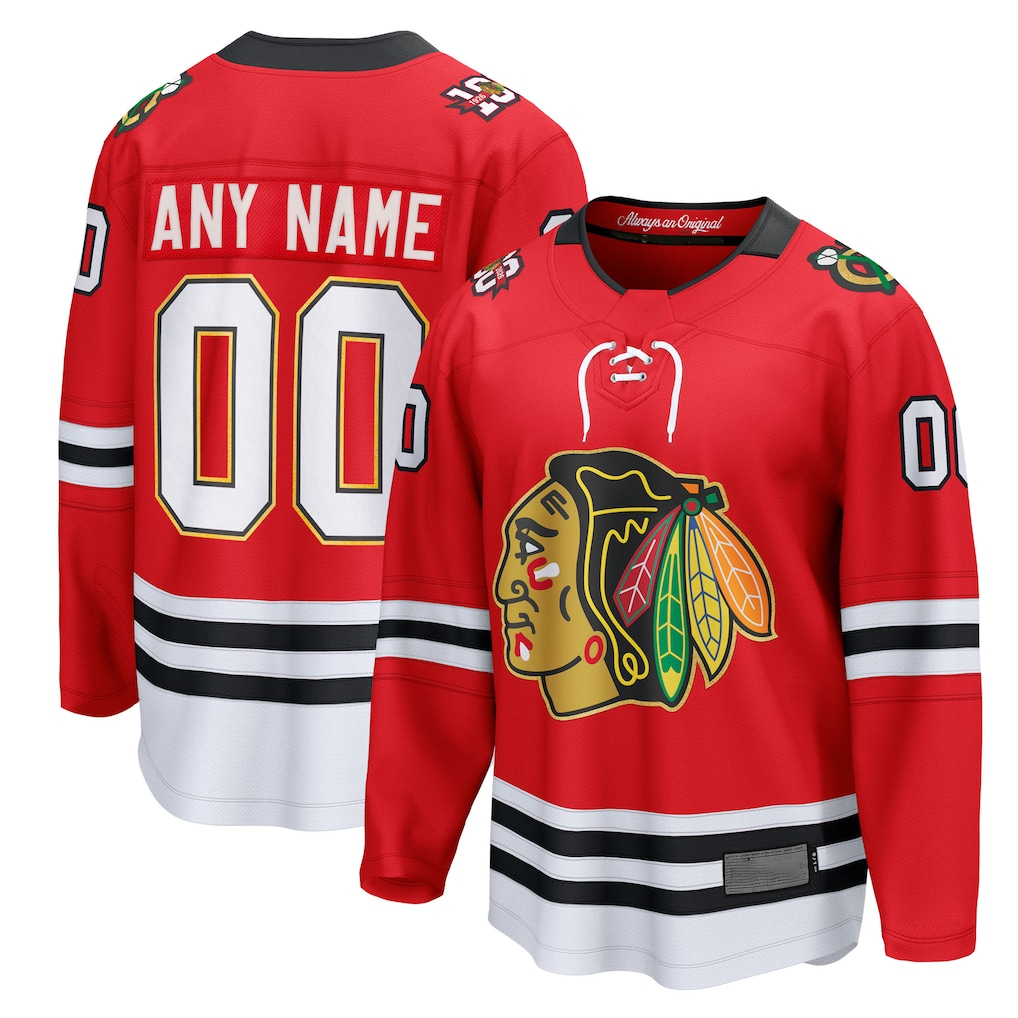 Fenge Custom C.Blackhawks Red Centennial Breakaway Jerseys