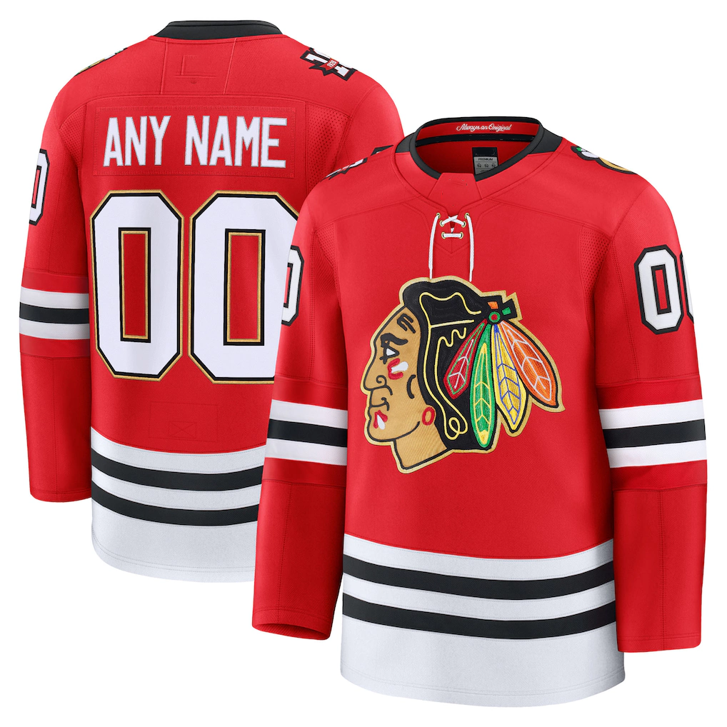 Fenge Custom C.Blackhawks Red Centennial Premium Jerseys