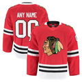 Fenge Custom C.Blackhawks Red Home Authentic Pro Jerseys