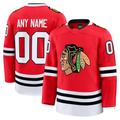 Fenge Custom C.Blackhawks Red Home Premium Jerseys