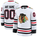 Fenge Custom C.Blackhawks White Away Premium Jerseys