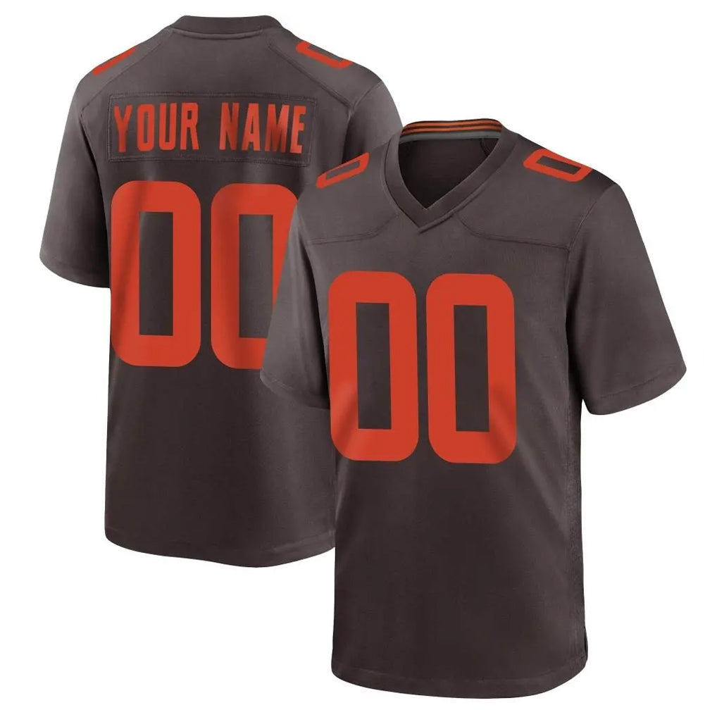 Fenge Custom C.Browns Brown Alternate Home Game Any Name & Numbers Stitched Jerseys