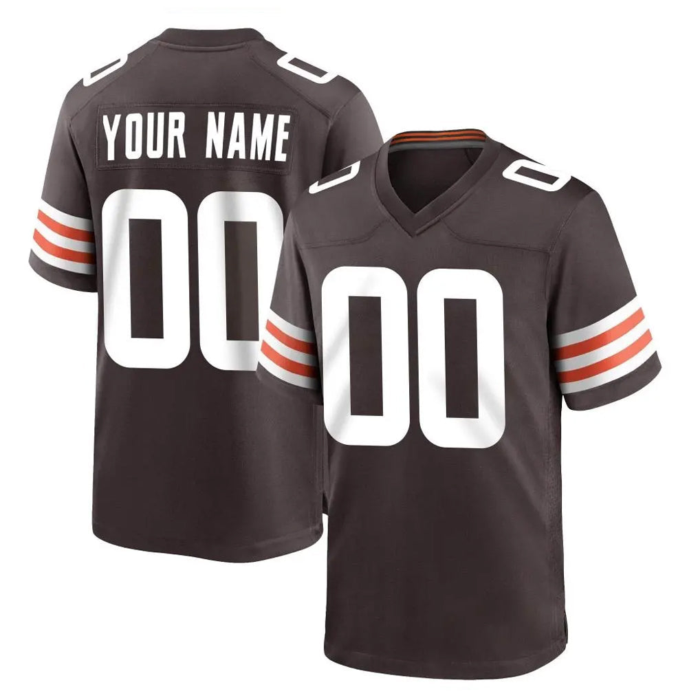 Fenge Custom C.Browns Brown Home Game Any Name & Numbers Stitched Jerseys