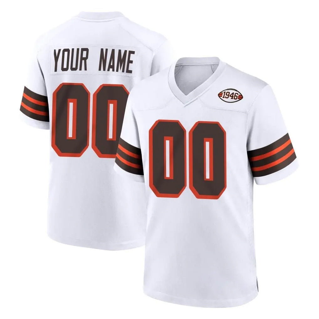 Fenge Custom C.Browns White Alternate Home Game Any Name & Numbers Stitched Jerseys