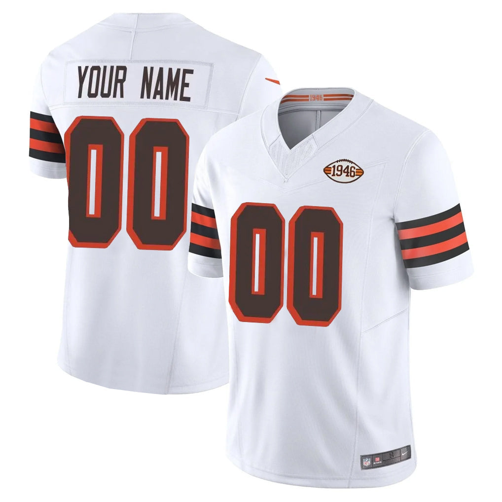 Fenge Custom C.Browns White Limited Vapor F.U.S.E. Alternate Game Any Name & Numbers Stitched Jerseys