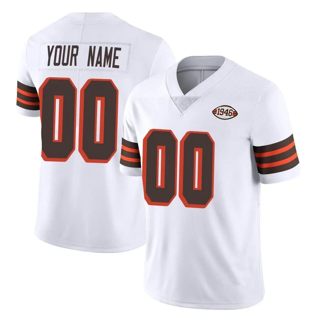 Fenge Custom C.Browns White Limited Vapor Untouchable Home Game Any Name & Numbers Stitched Jerseys