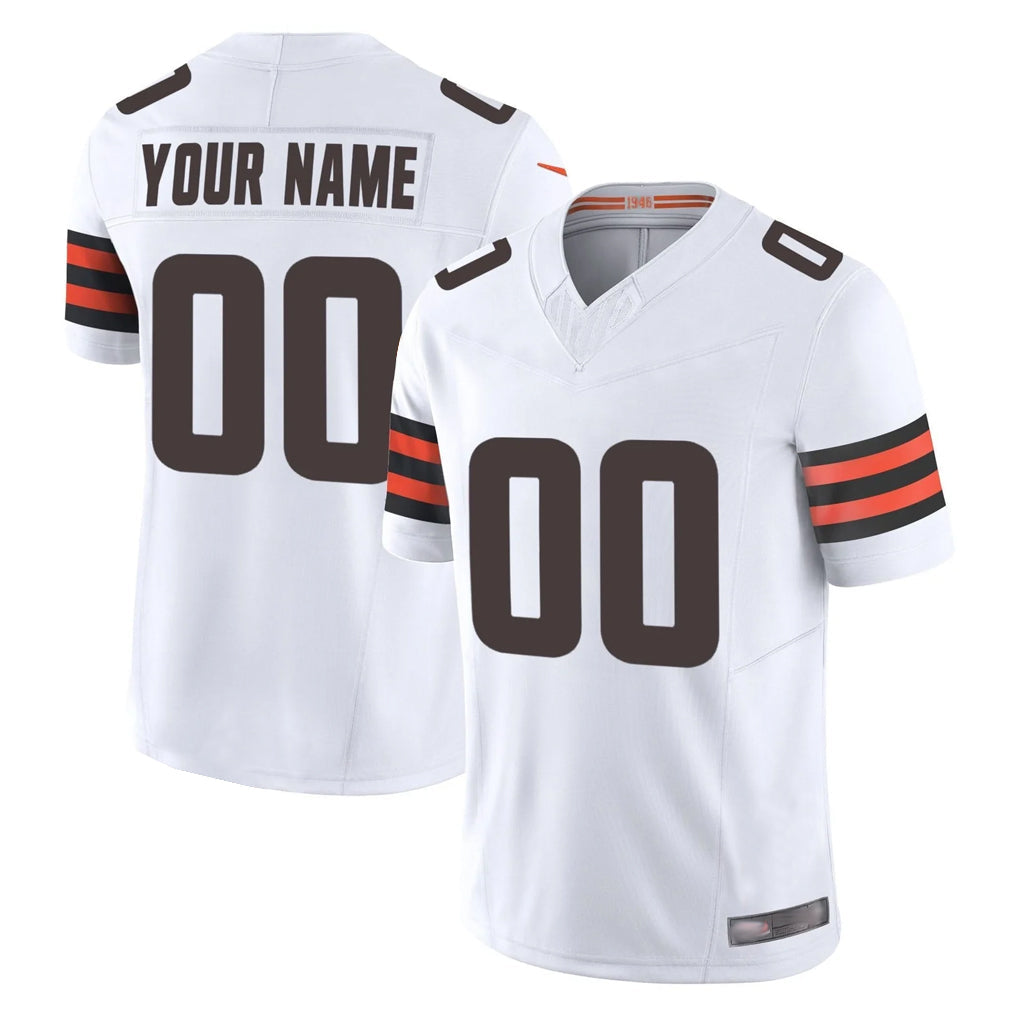Fenge Custom C.Browns White Vapor F.U.S.E. Limited Home Game Any Name & Numbers Stitched Jerseys