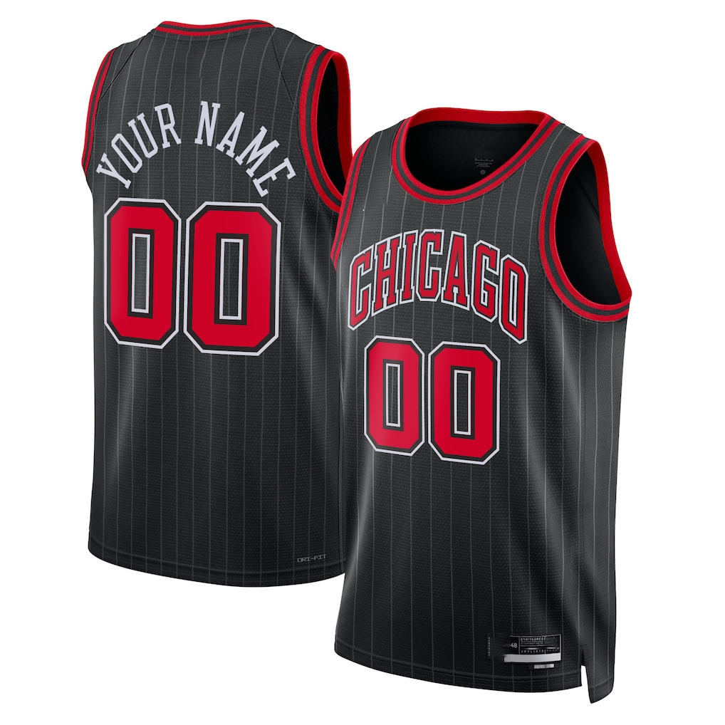 Fenge Custom C.Bulls Black 2022-23 Swingman Jerseys - Statement Edition