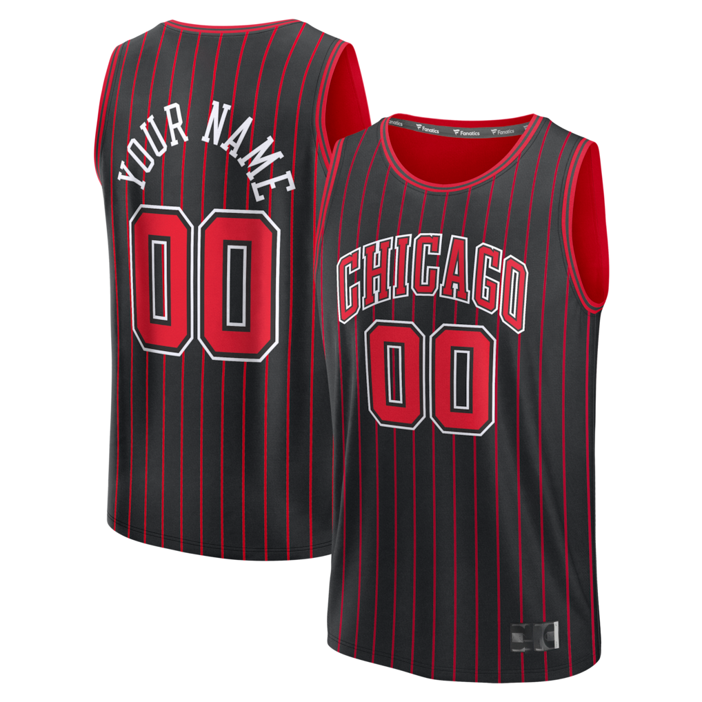 Fenge Custom Chicago BullsC.Bulls Black Fast Break Jerseys - Icon Edition