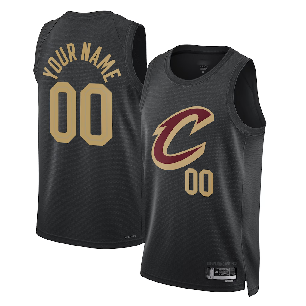 Fenge Custom C.Cavaliers Black 2022-23 Swingman Jerseys - Statement Edition