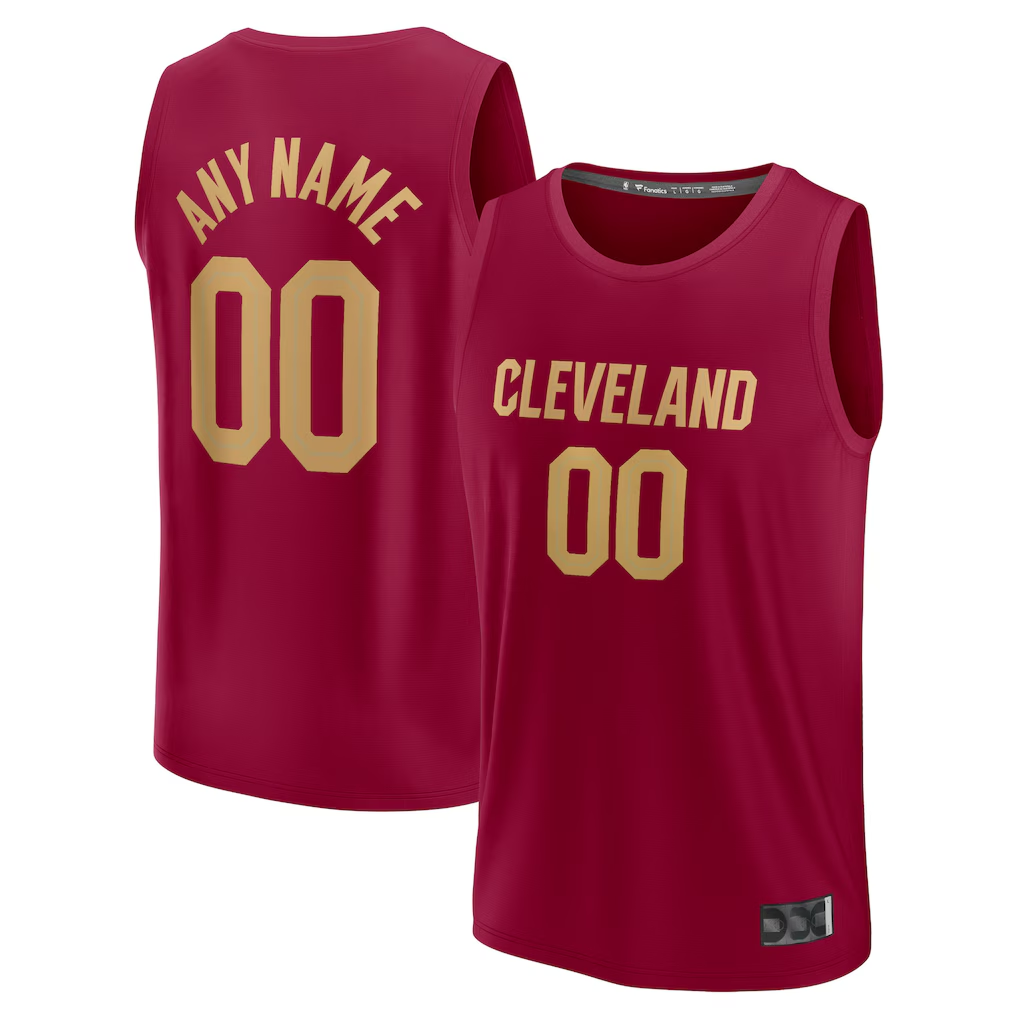 Fenge Custom C.Cavaliers Wine Fast Break Jerseys - Icon Edition