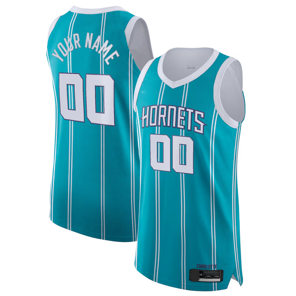 Fenge Custom C.Hornets  Teal 202021 Authentic Jerseys - Icon Edition