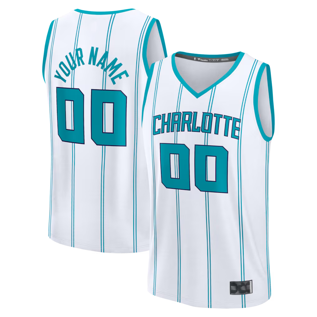 Fenge Custom C.Hornets  White Fast Break Jerseys - Icon Edition