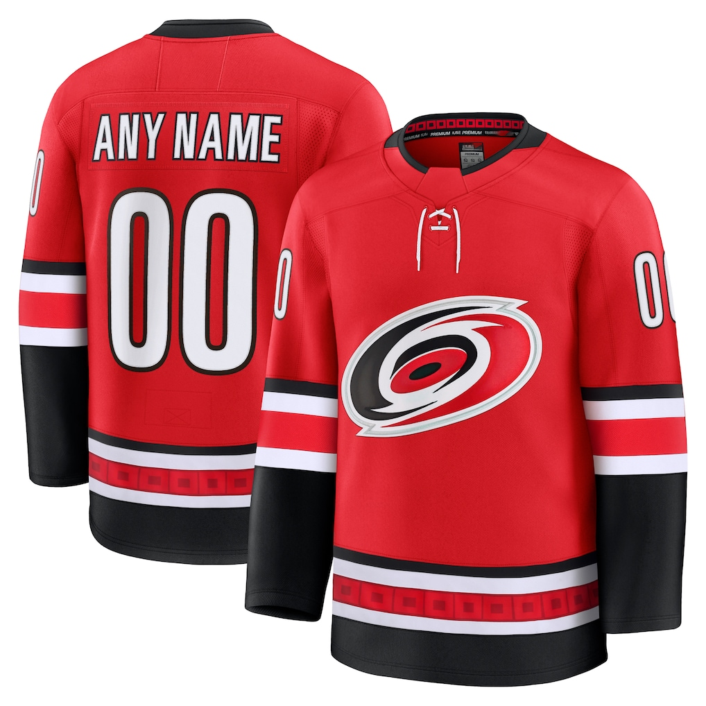 Fenge Custom C.Hurricanes Red Alternate Premium Stitched Jerseys