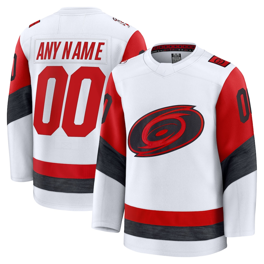Fenge Custom C.Hurricanes White Away Premium Stitched Jerseys