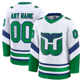 Fenge Custom C.Hurricanes White Throwback Premium Stitched Jerseys