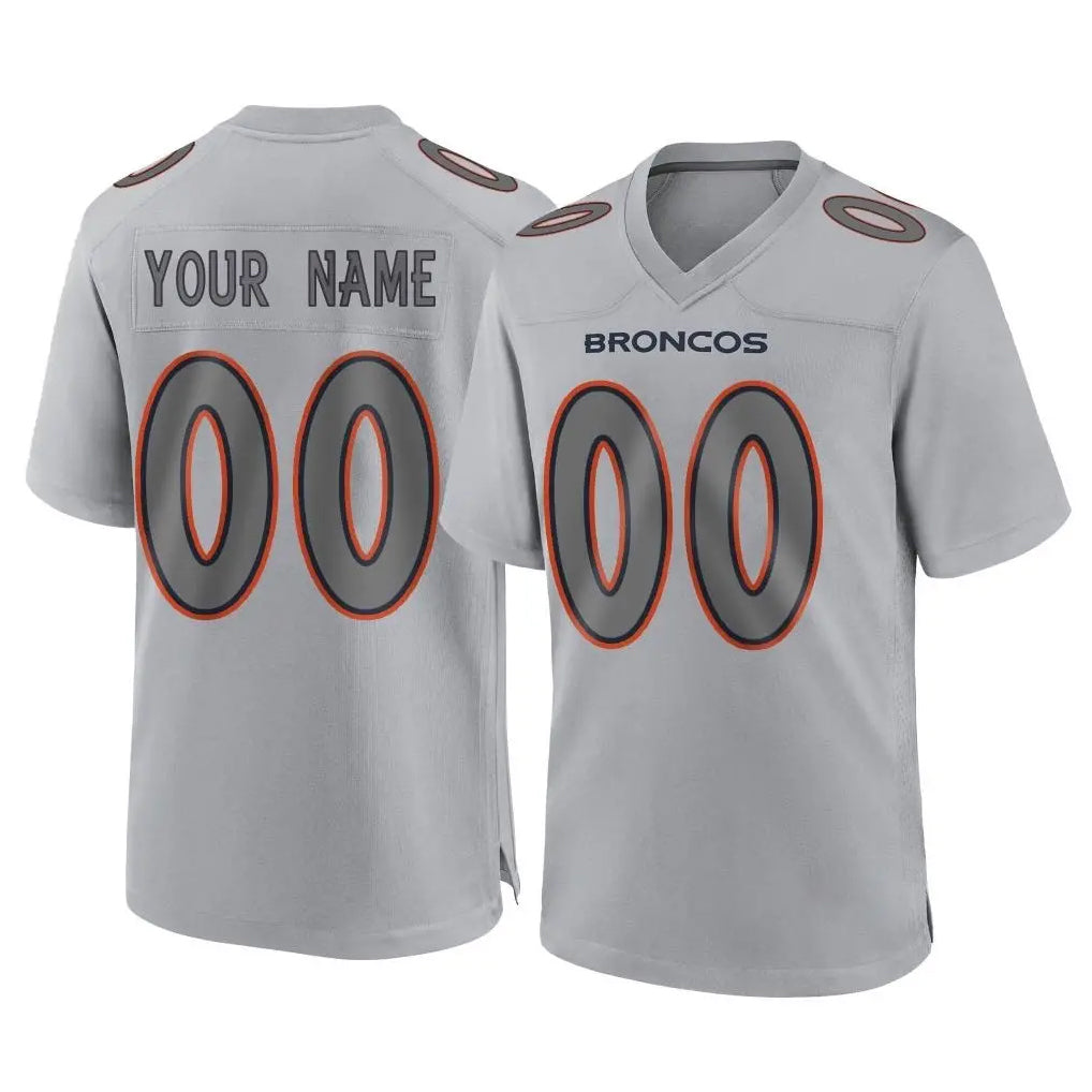 Fenge Custom D.Broncos Gray Atmosphere Fashion Limited Game Any Name & Numbers Stitched Jerseys