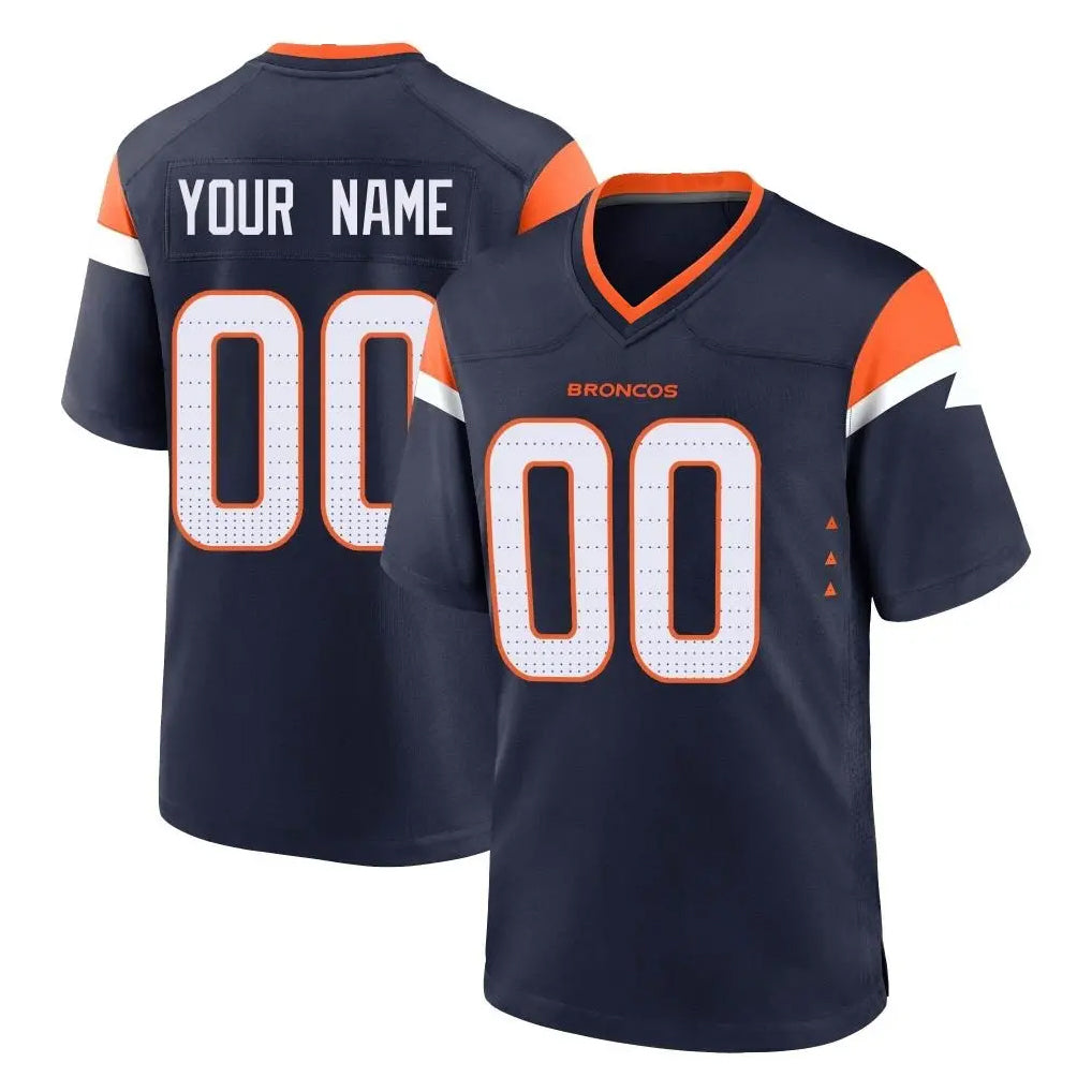 Fenge Custom D.Broncos Navy Home Game Any Name & Numbers Stitched Jerseys