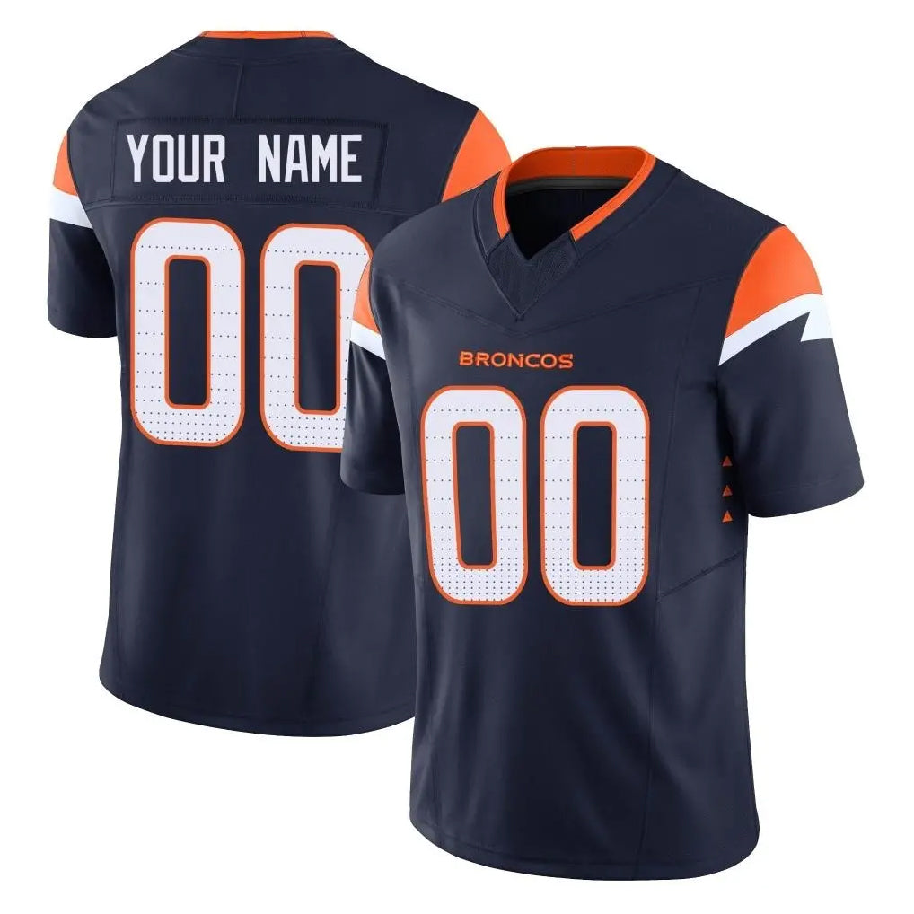Fenge Custom D.Broncos Navy Limited Vapor F.U.S.E. Home Game Any Name & Numbers Stitched Jerseys