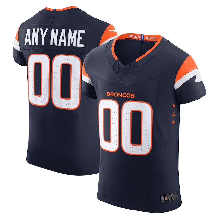 Fenge Custom D.Broncos Navy Vapor F.U.S.E. Elite Stitched Jerseys