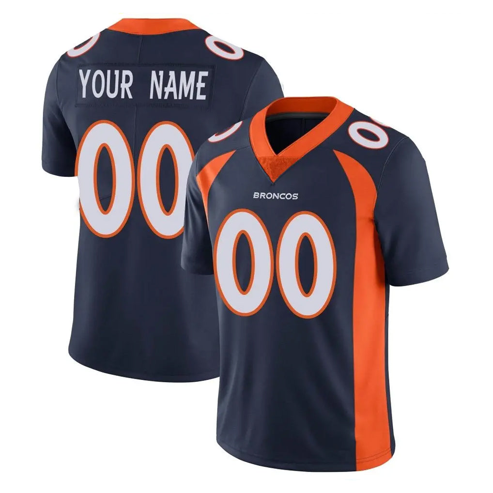 Fenge Custom D.Broncos Navy Vapor Untouchable Limited Game Any Name & Numbers Stitched Jerseys