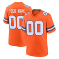 Fenge Custom D.Broncos Orange Alternate Collection Throwback Game Any Name & Numbers Stitched Jerseys