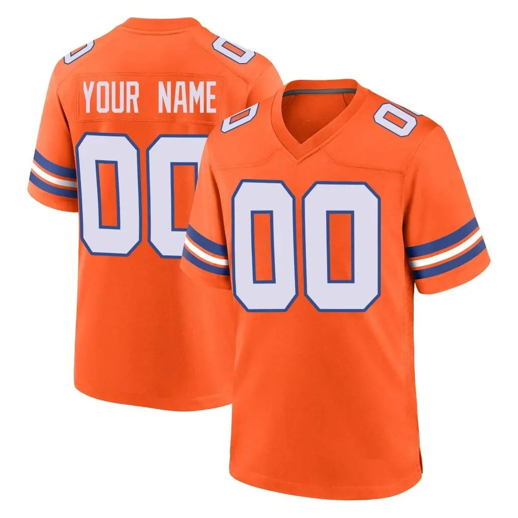 Fenge Custom D.Broncos Orange Alternate Collection Throwback Game Any Name & Numbers Stitched Jerseys