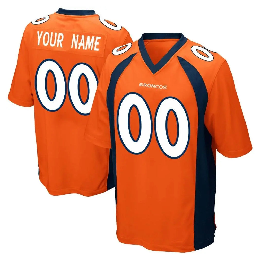 Fenge Custom D.Broncos Orange Color Home Game Any Name & Numbers Stitched Jerseys