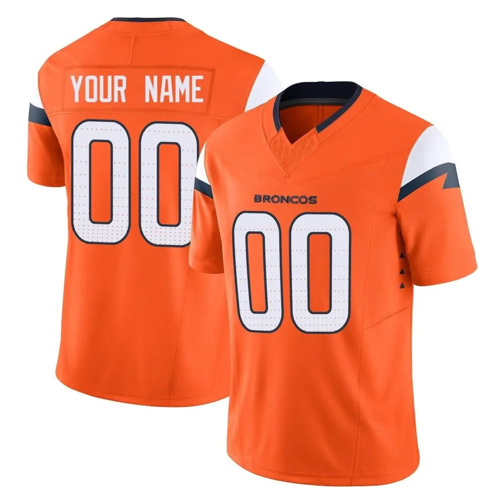 Fenge Custom D.Broncos Orange Vapor F.U.S.E. Limited Home Game Any Name & Numbers Stitched Jerseys