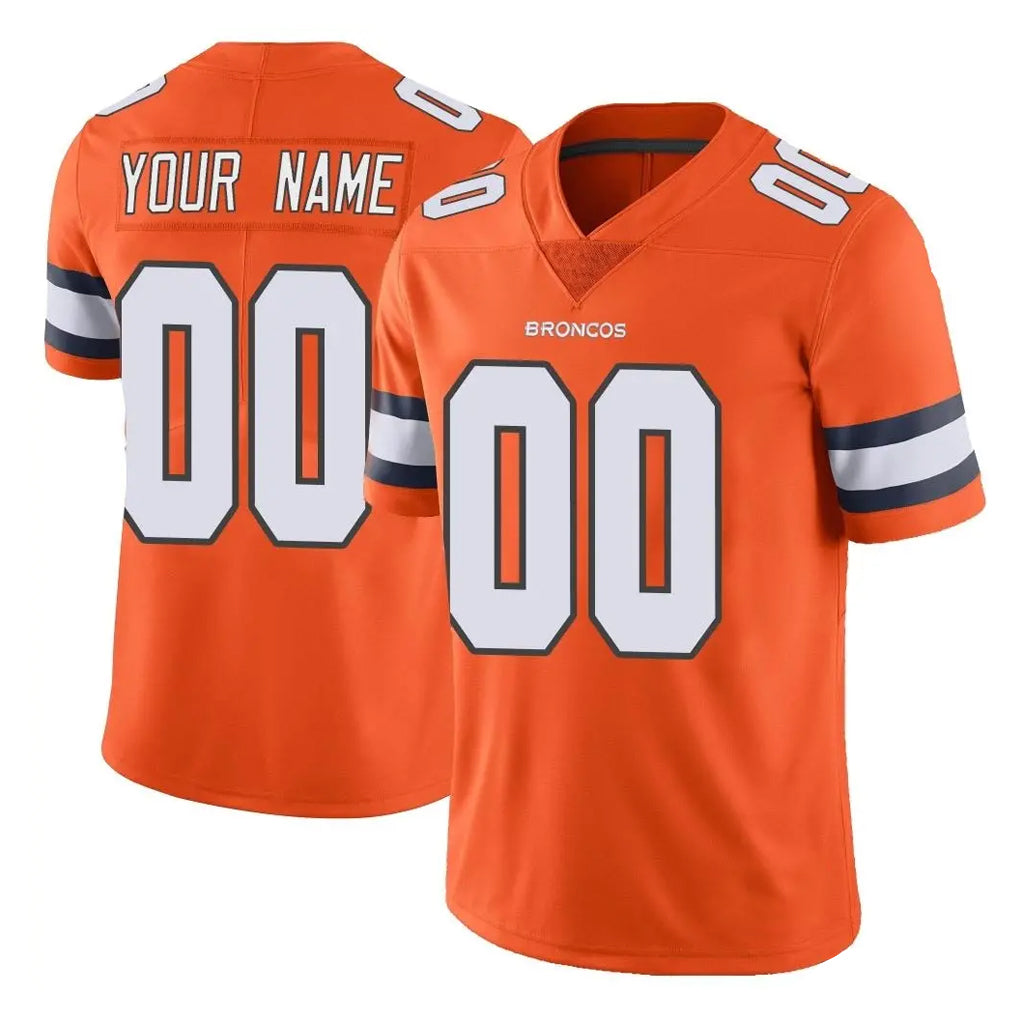 Fenge Custom D.Broncos Orange Vapor Untouchable Limited Home Game Any Name & Numbers Stitched Jerseys