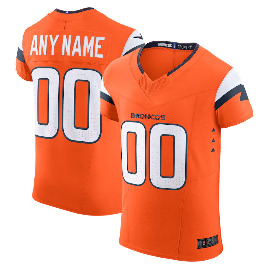 Fenge Custom D.Broncos Vapor F.U.S.E. Elite Orange Stitched Jerseys