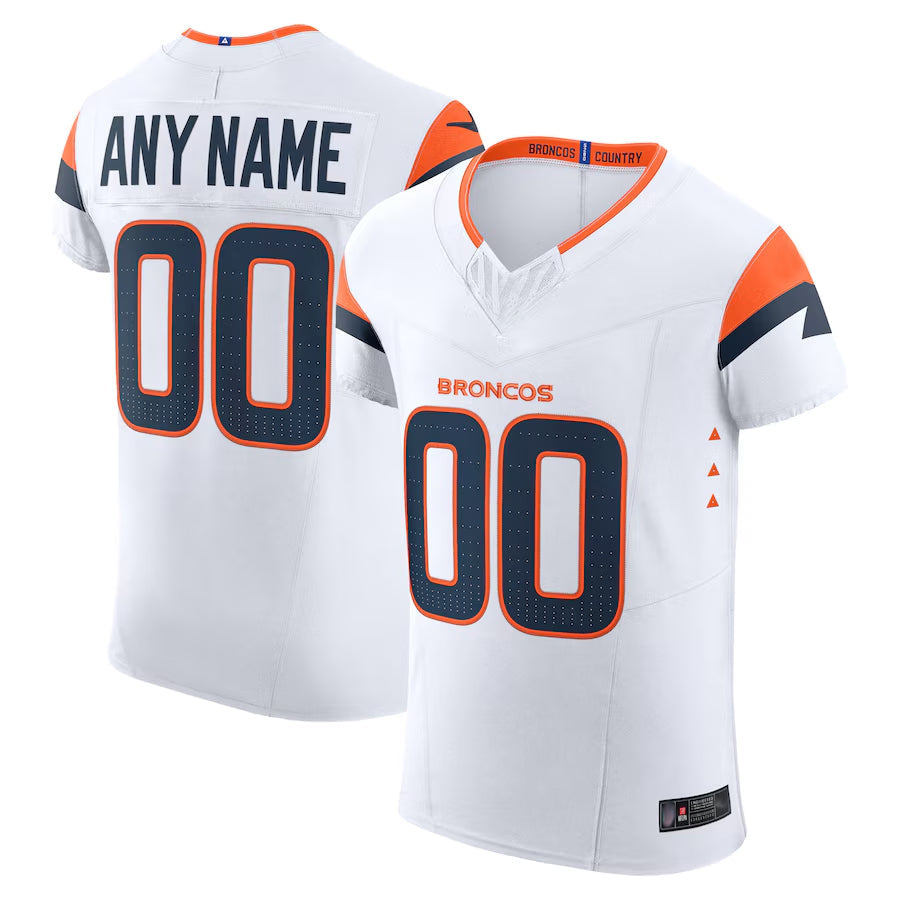 Fenge Custom D.Broncos Vapor F.U.S.E. Elite White Stitched Jerseys