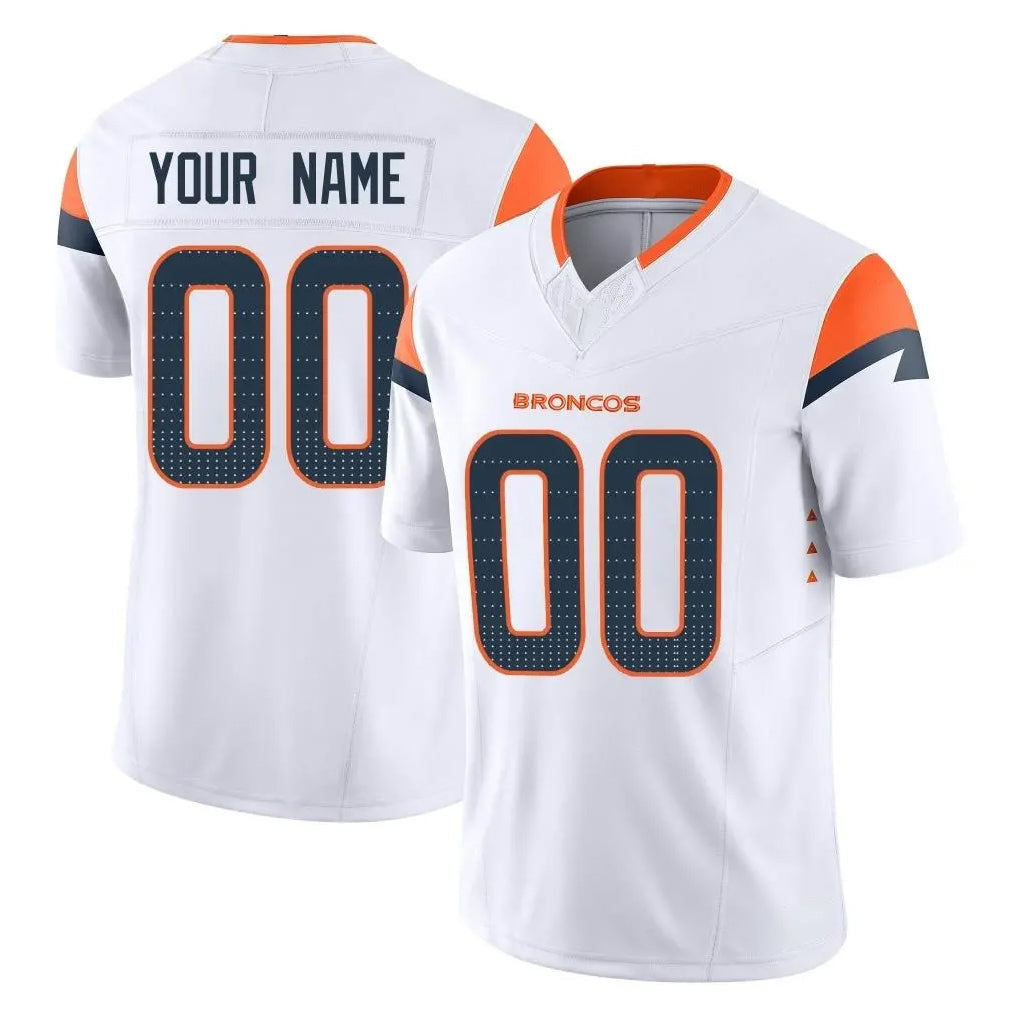 Fenge Custom D.Broncos White Limited Vapor F.U.S.E. Home Game Any Name & Numbers Stitched Jerseys