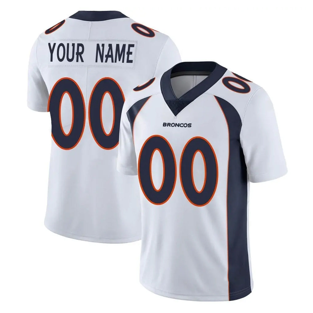 Fenge Custom D.Broncos White Vapor Untouchable Limited Home Game Any Name & Numbers Stitched Jerseys