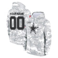 Fenge Custom D.Cowboys Arctic Camo Salute to Service Hoodies Limited Game Any Name & Numbers Stitched Jerseys