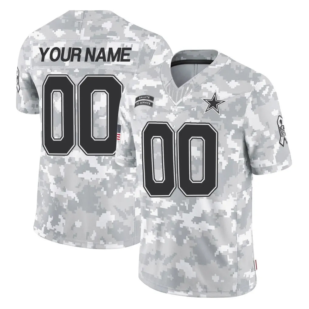 Fenge Custom D.Cowboys Arctic Camo Salute to Service Limited Home Game Any Name & Numbers Stitched Jerseys