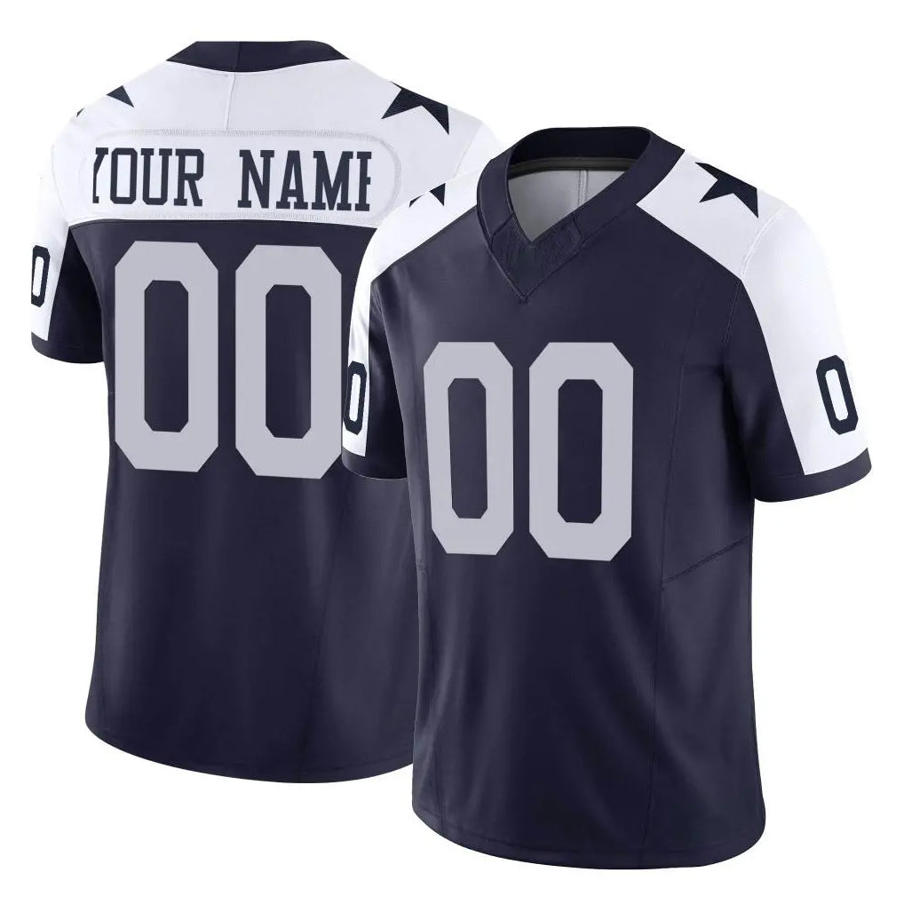Fenge Custom D.Cowboys Navy-White Limited Alternate Vapor F.U.S.E. Home Game Any Name & Numbers Stitched Jerseys