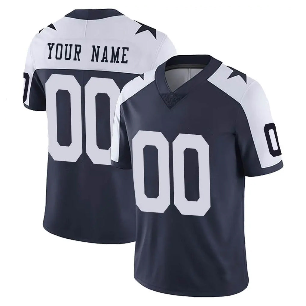 Fenge Custom D.Cowboys Navy-White Limited Alternate Vapor Untouchable Home Game Any Name & Numbers Stitched Jerseys